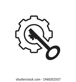 Security key icon design vector illustration