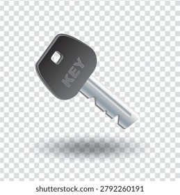 Security key icon illustration with flat design style isolated on transparent background.
