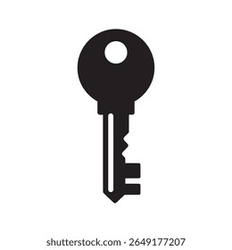 Ícone de chave de segurança representando o acesso a uma solução e uma oportunidade de desbloquear um segredo para uma empresa ou propriedade proteção da privacidade vetor ícone de glifo sólido