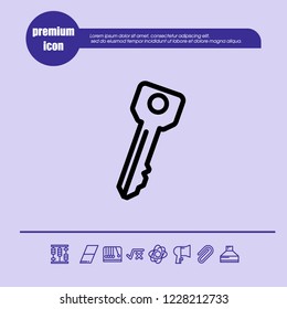 security key icon vector