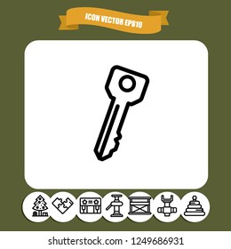 security key icon vector