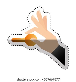 security key isolated icon vector illustration design