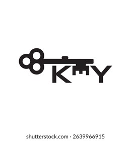 Security Key Letter mark Logo – Modern Lock Symbol Vector Graphic 