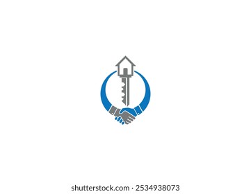 security key logo design Initial vector Custom brand logo template