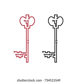 Security Key Logo Icon, Security company vector logo. Secure Icon vector