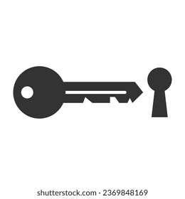 Security key logo icon design illustration