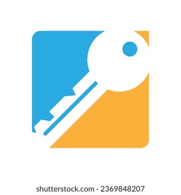 Security key logo icon design illustration