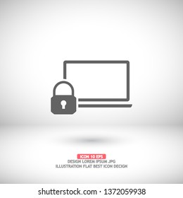 security laptop, protection icon. One of set web icons