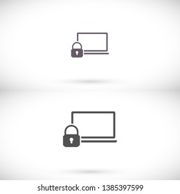security laptop, protection icon. One of set web icons . Lorem Ipsum Illustration design