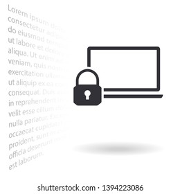 security laptop, protection icon. One of set web icons . Lorem Ipsum Illustration design
