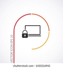 security laptop, protection icon. One of set web icons . Lorem Ipsum Illustration design