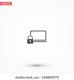 security laptop, protection icon. One of set web icons . Lorem Ipsum Illustration design