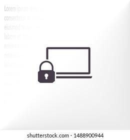 security laptop, protection icon. One of set web icons . Lorem Ipsum Illustration design