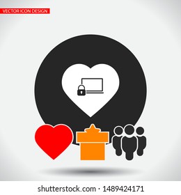 security laptop, protection icon. One of set web icons . Lorem Ipsum Illustration design