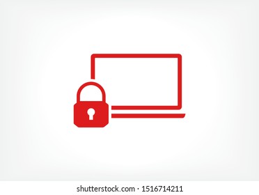 security laptop, protection icon. One of set web icons . Lorem Ipsum Illustration design