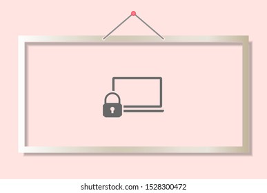 security laptop, protection icon. One of set web icons . Lorem Ipsum Illustration design