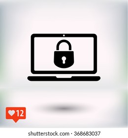 Security Laptop, Protection Icon. One Of Set Web Icons