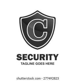 Security Letter c logo shield design - various geometric shapes - secure visual identity - Security Logo template Monogram design elements Business sign identity vector illustration