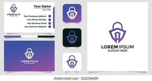 security letter logo design and branding card