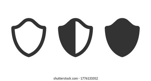 Security Levels Icons With Shields