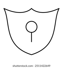 Security Line Icon. Contact Icon Editable Stroke Vector Illustration