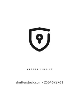 Security Line Icon. Editable Stroke