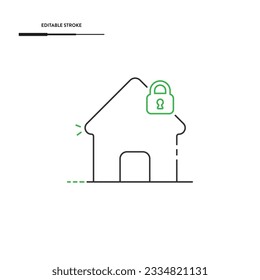 Security Line Icon Vector Design.