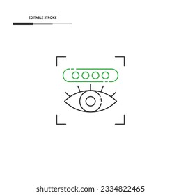 Diseño de vectores de iconos de línea de seguridad. 