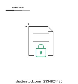 Security Line Icon Vector Design. 