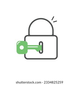 Security Line Icon Vector Design.