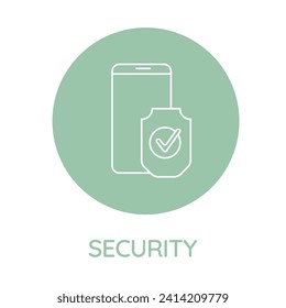 Security line icon. Vector illustration. Security, protection, privacy concept.