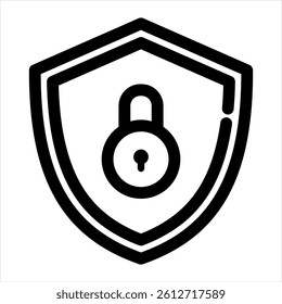 Security Line Icon Vector Illustration