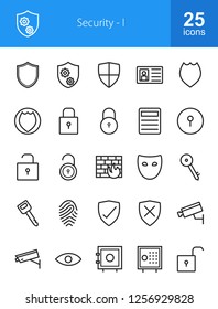 Security Line Icons