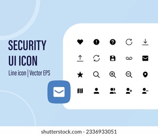 Security line icons set. Cyber lock, unlock, password. Guard, shield, home security system icons. firewall. Internet protection, laptop password. Linear set. user interface
