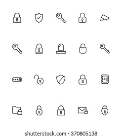 Security Line Vector Icons 1