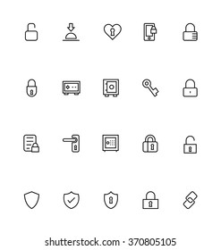 Security Line Vector Icons 3