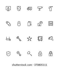 Security Line Vector Icons 5