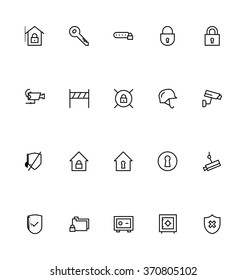 Security Line Vector Icons 6