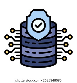 Security lineal color icon. Simple vector icon design in lineal color style. Editable vector format