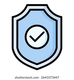 Security lineal color icon. Simple vector icon design in lineal color style. Editable vector format