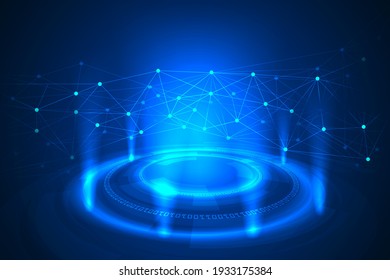 security lines and high protection from cyber threat technology abstract background.