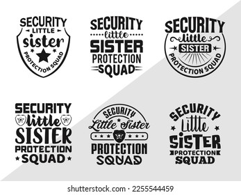Security Little Sister SVG Printable Vector Illustration svg