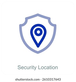 Security Location and safety icon concept