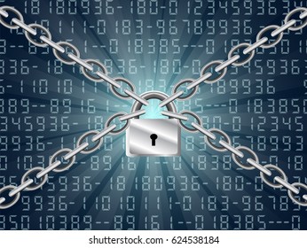 Security lock with chain