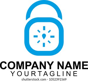 security lock design vector, logo icon vector