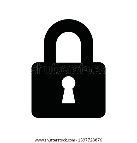 Security lock flat icon for apps