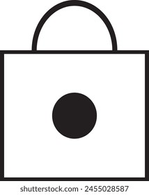 security lock icon in black and white