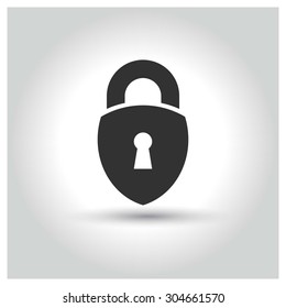 Security Lock icon. concept web buttons. vector illustration. Flat design style