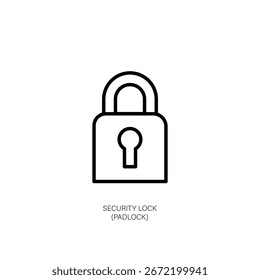 Esquema de diseño de icono de bloqueo de seguridad