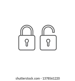 icono de bloqueo de seguridad Diseño gráfico plano aislado en blanco